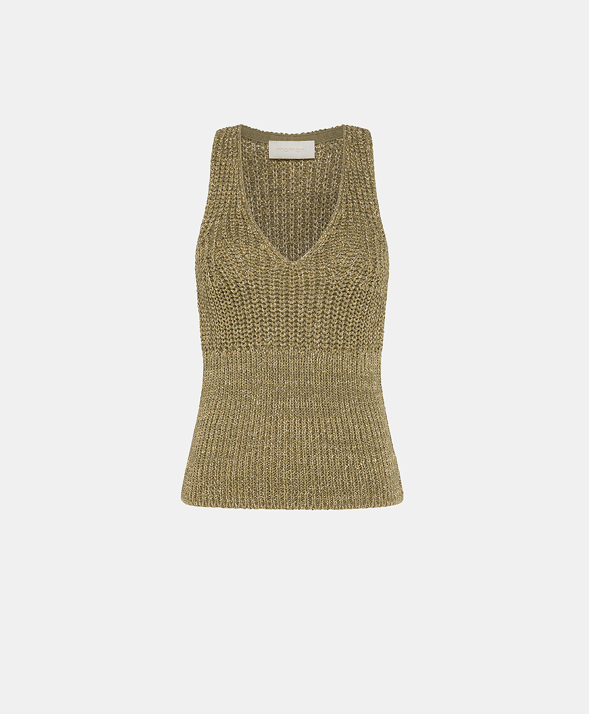 TRICOT ICAMA AU POINT D’ÉPI - VERT - Clothing - Momonì