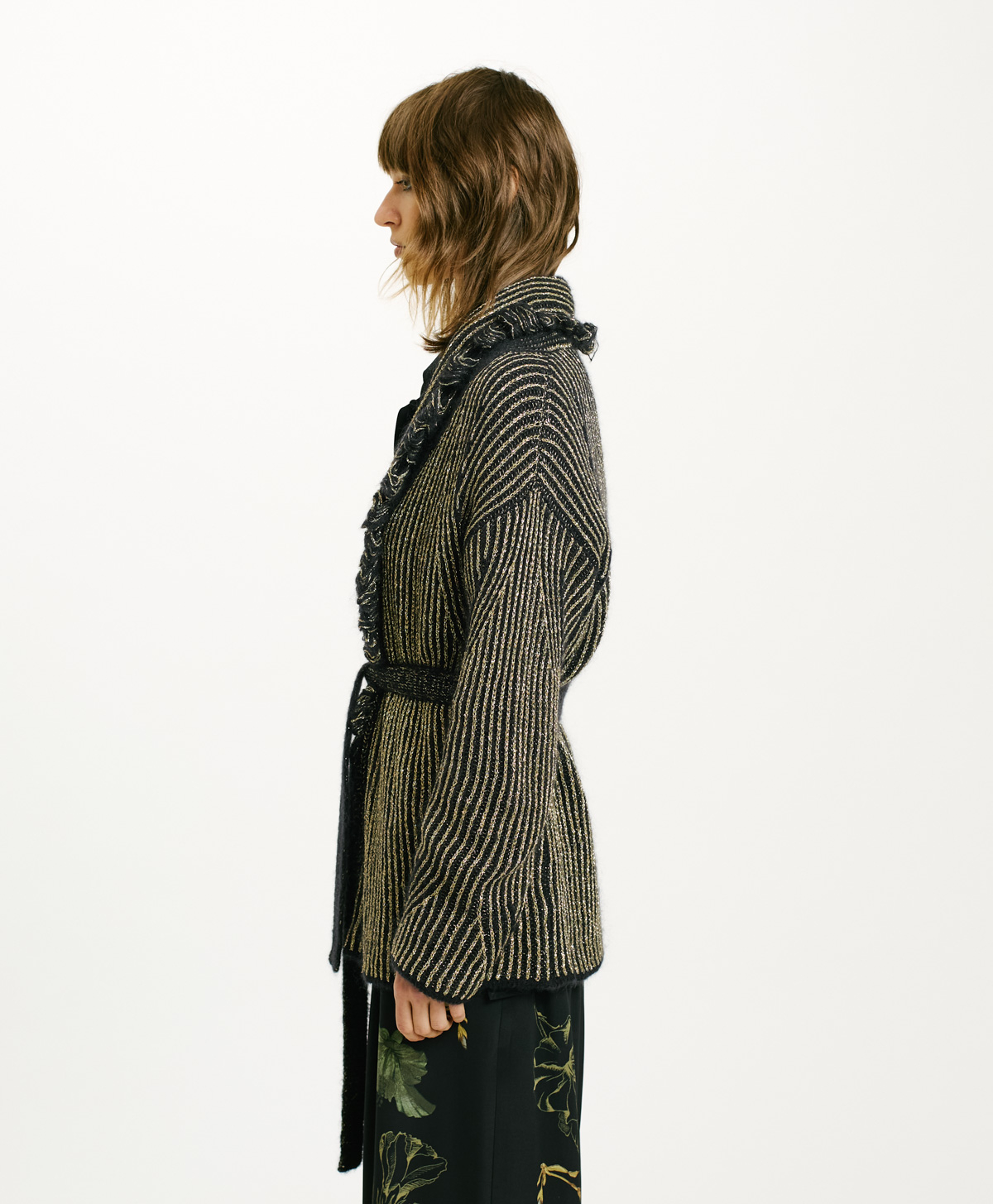TRICOT WANENKI EN MOHAIR ET LUREX - NOIR - Momonì