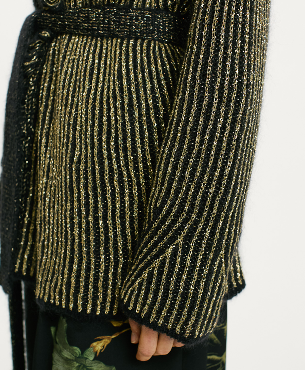 TRICOT WANENKI EN MOHAIR ET LUREX - NOIR - Momonì