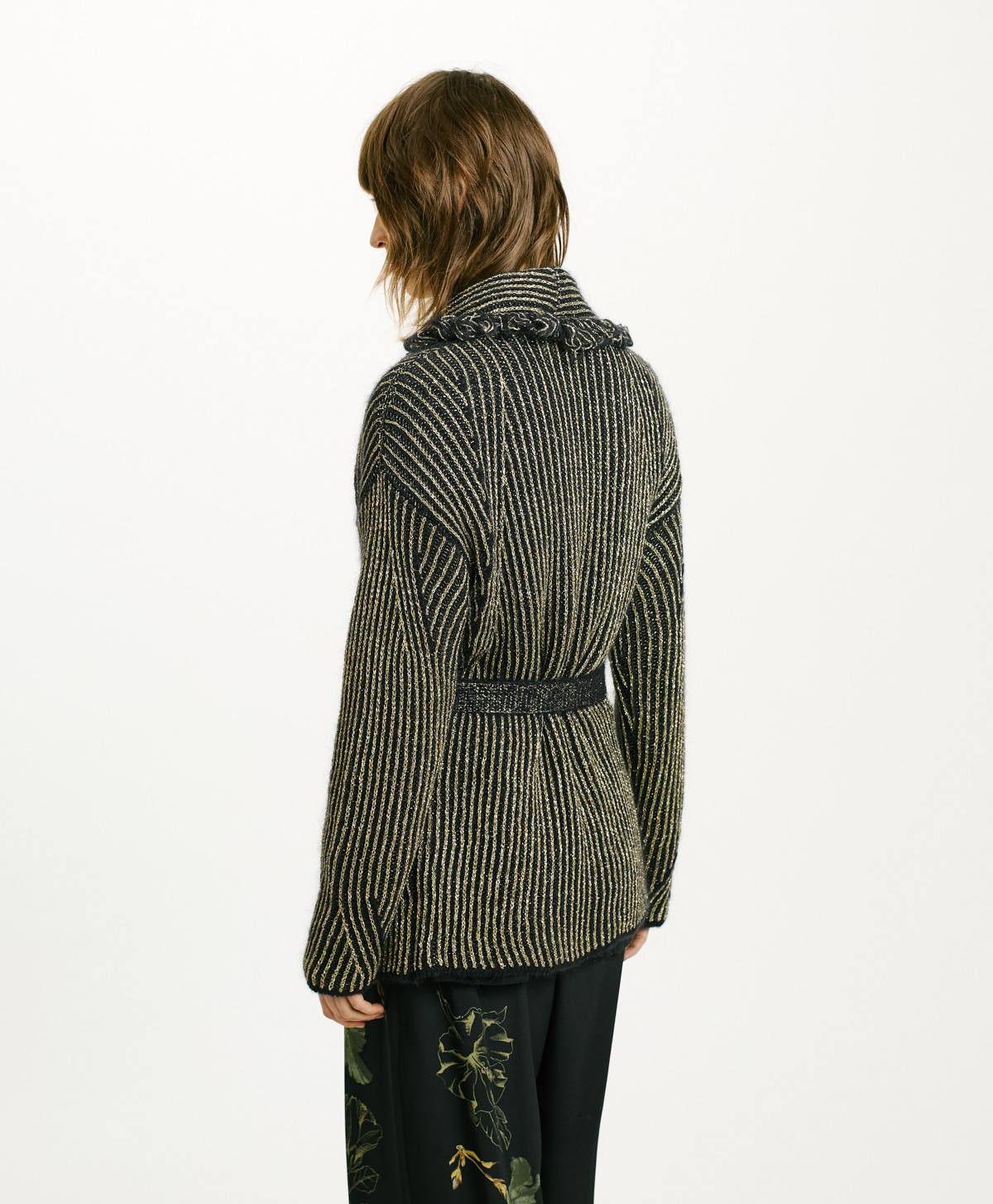 TRICOT WANENKI EN MOHAIR ET LUREX - NOIR - Momonì