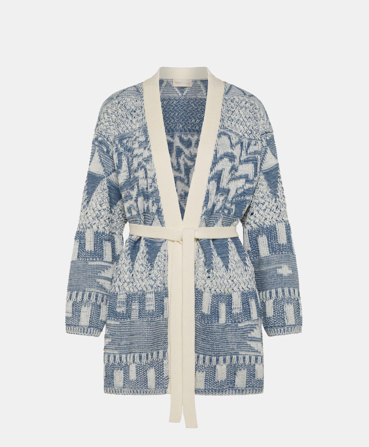 MAGLIA PRACA JAQUARD - CIELO - Momonì