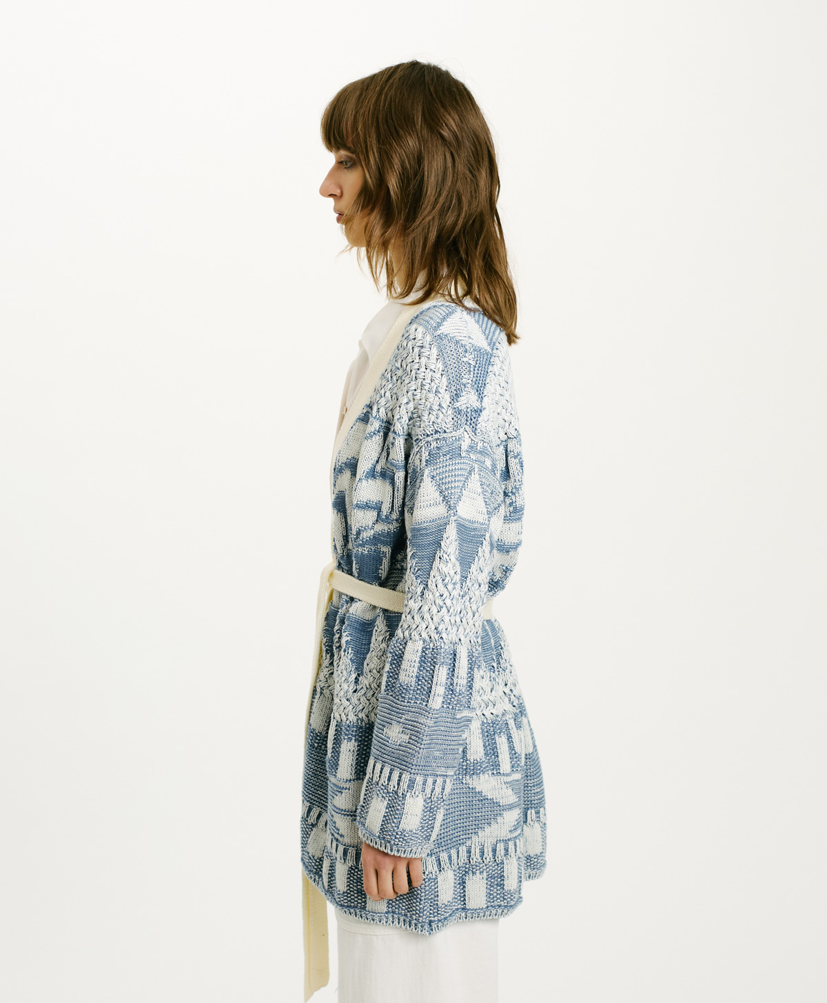 MAGLIA PRACA JAQUARD - CIELO - Momonì