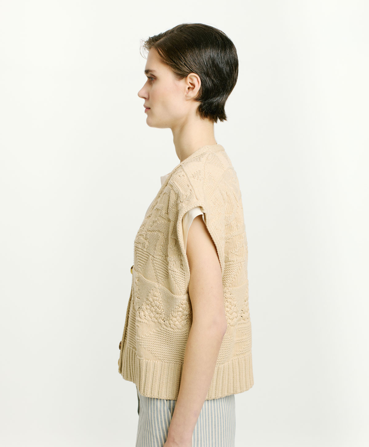 TRICOT JACI EN JACQUARD - CRÈME - Momonì
