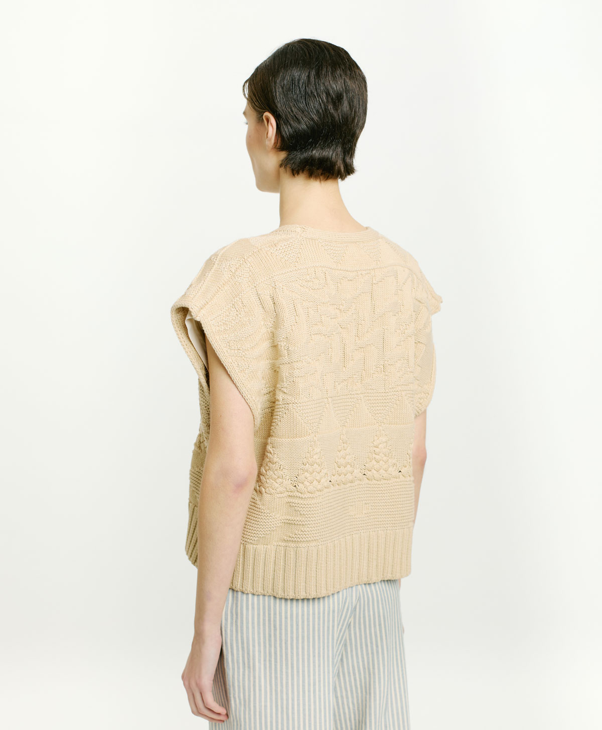 TRICOT JACI EN JACQUARD - CRÈME - Momonì
