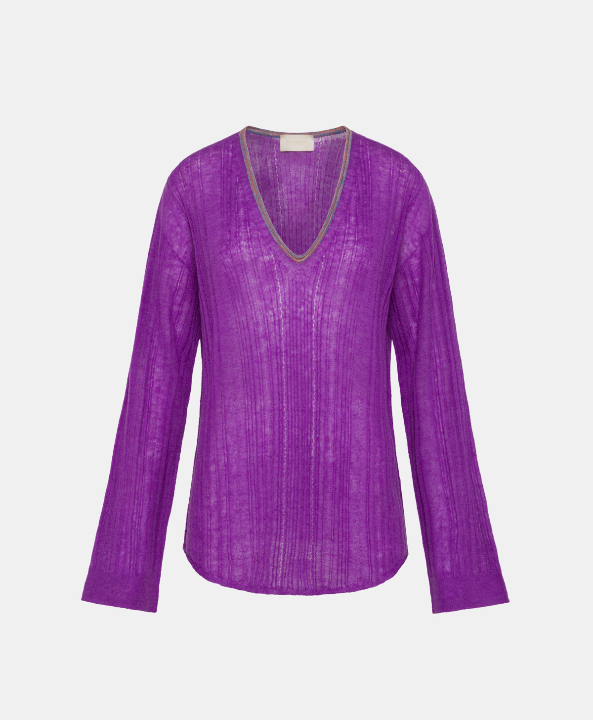 BANAL SWEATER IN TEXTURED ALPACA MOHAIR - VIOLET - Clothing - Momonì