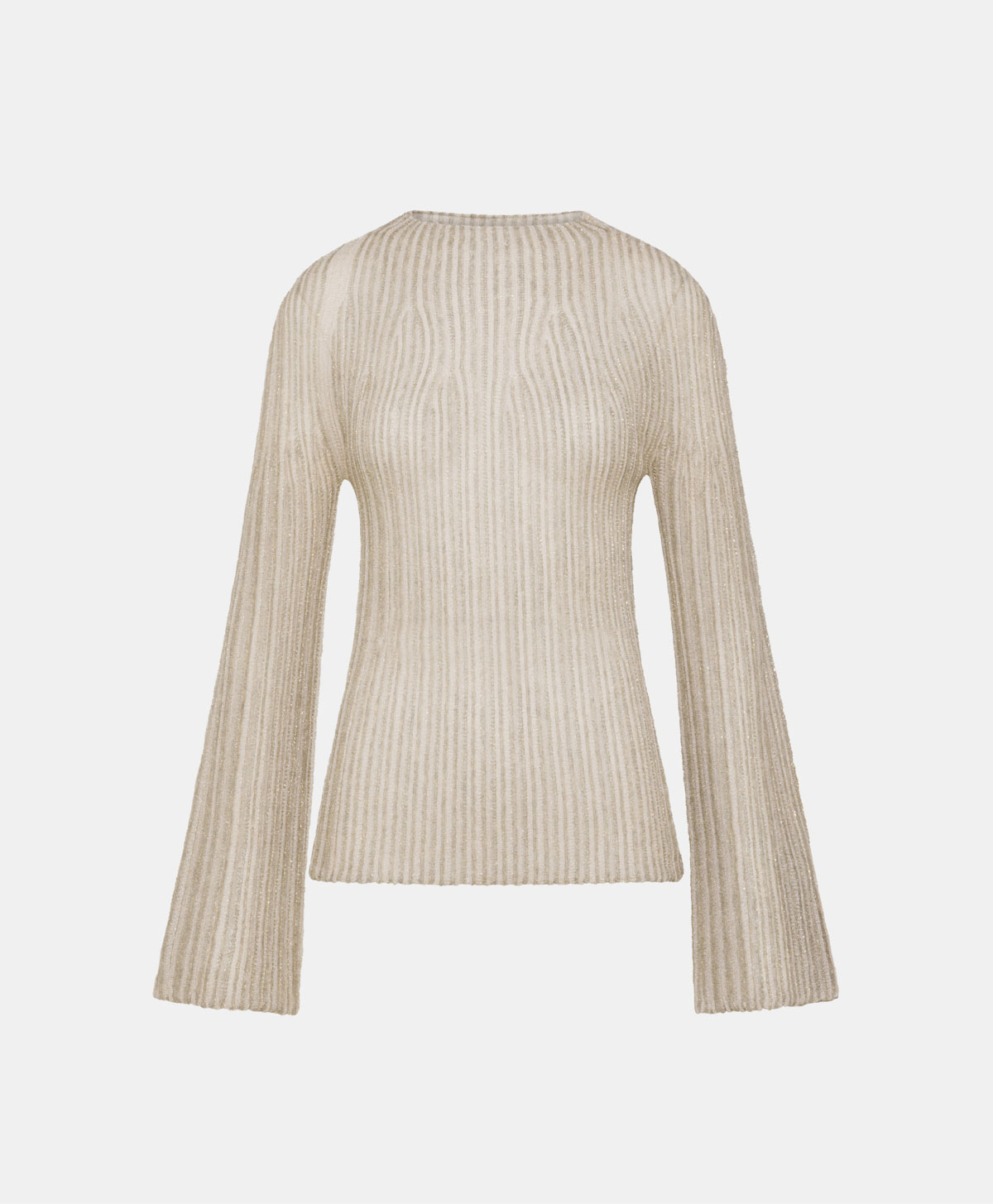 MAGLIA MIRAFLORES IN LUREX MULTIRIGA - GRIGIO/AZZURRO - Momonì