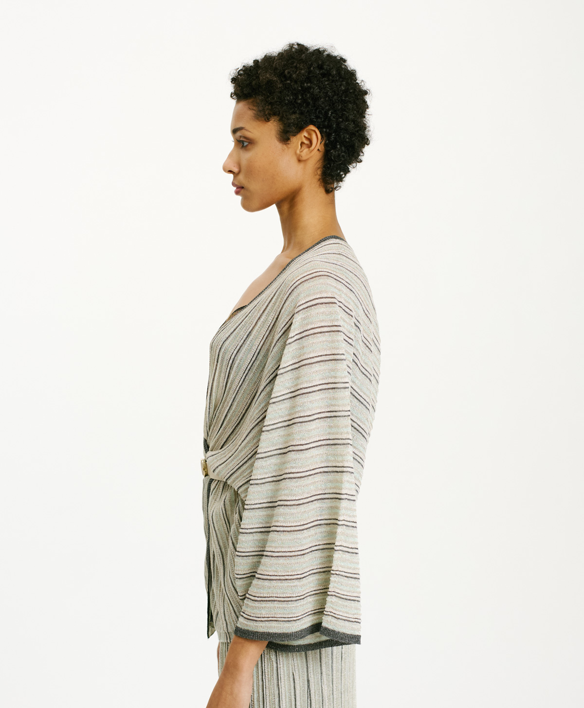 TRICOT MARAMBAIA EN LUREX MULTIRAYURES - EAU MULTICOLORE - Momonì