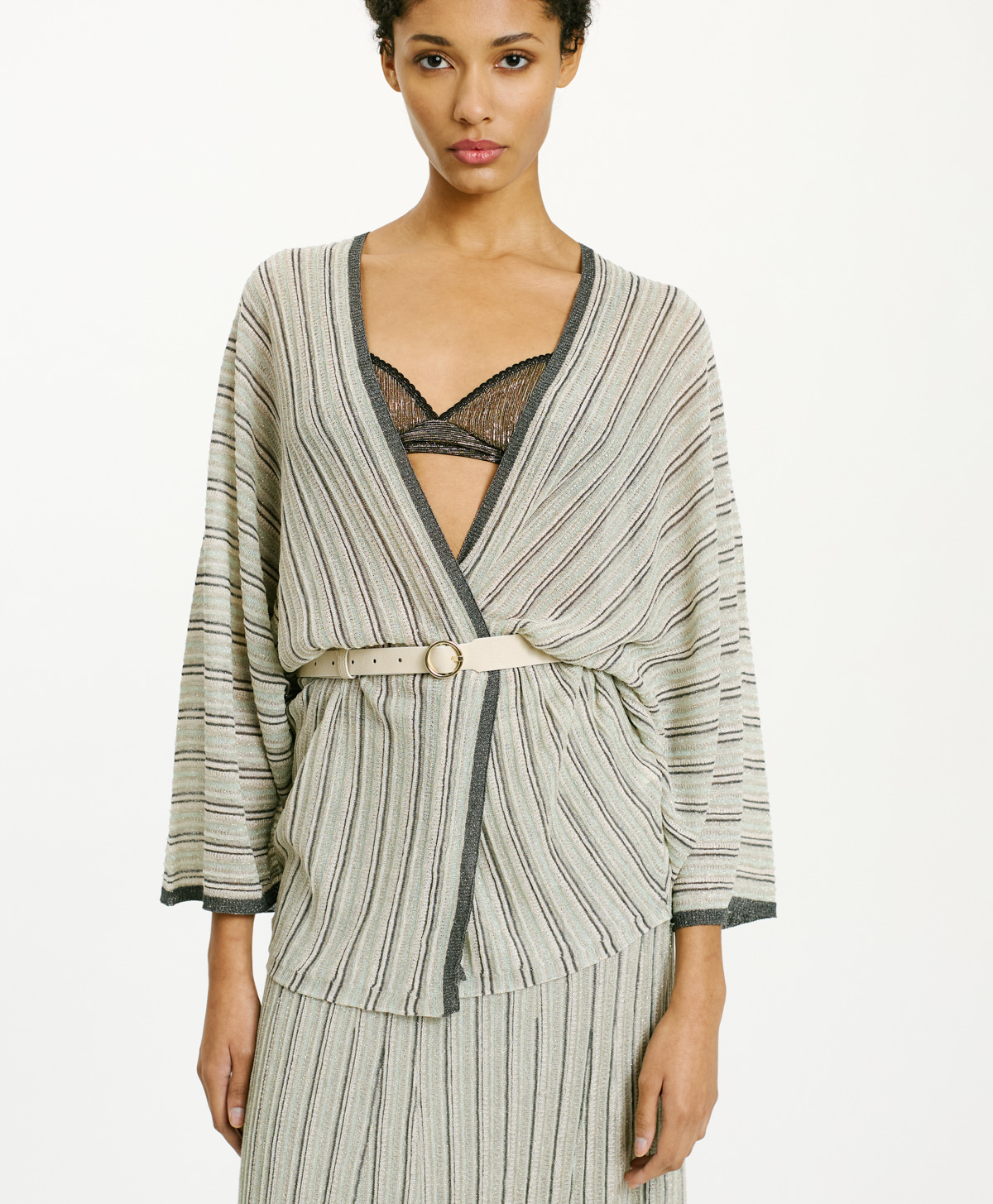 TRICOT MARAMBAIA EN LUREX MULTIRAYURES - EAU MULTICOLORE - Momonì