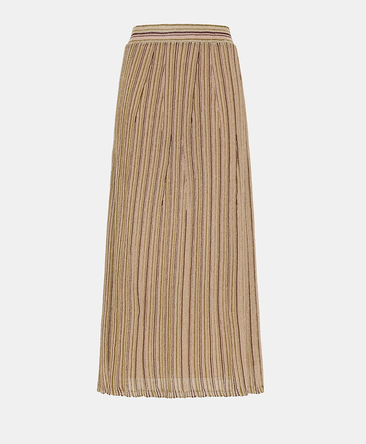 MATSI MULTISTRIPE LUREX SKIRT - MULTICOLOR PINK - Clothing - Momonì