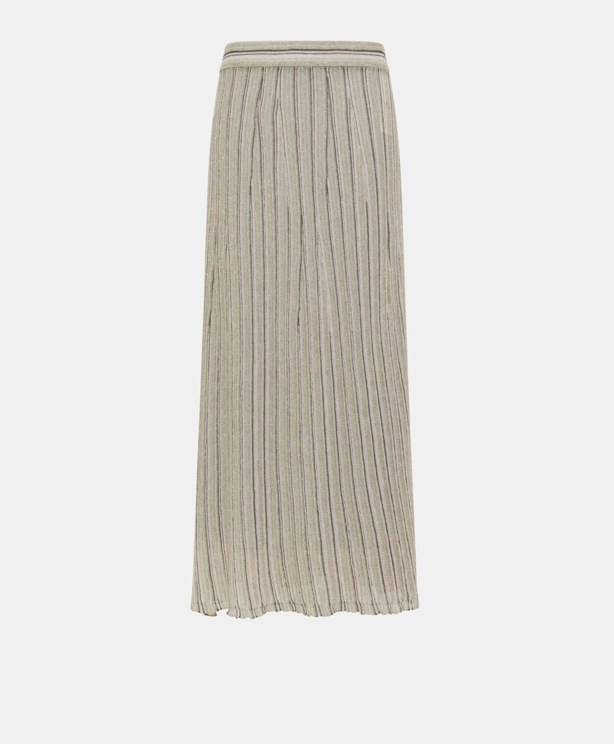 MATSI MULTISTRIPED LUREX SKIRT - MULTICOLOR AQUA - Clothing - Momonì