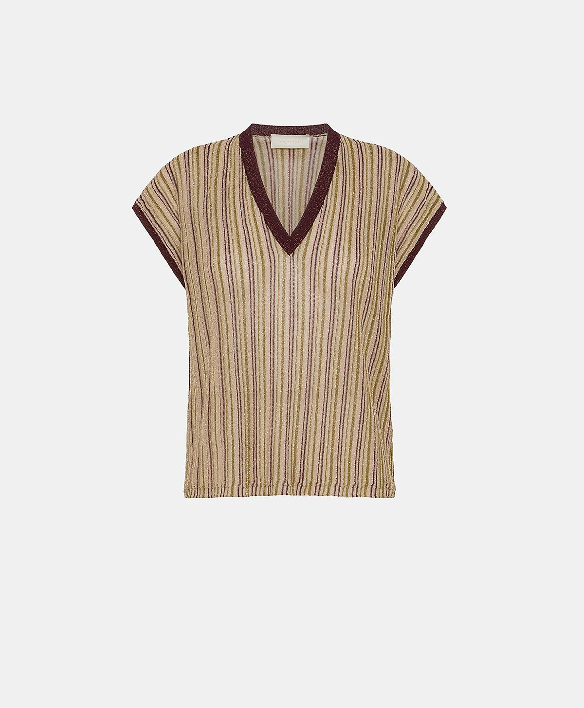 TRICOT ANHUI EN LUREX MULTIRAYURES - ROSE MULTICOLORE - Clothing - Momonì