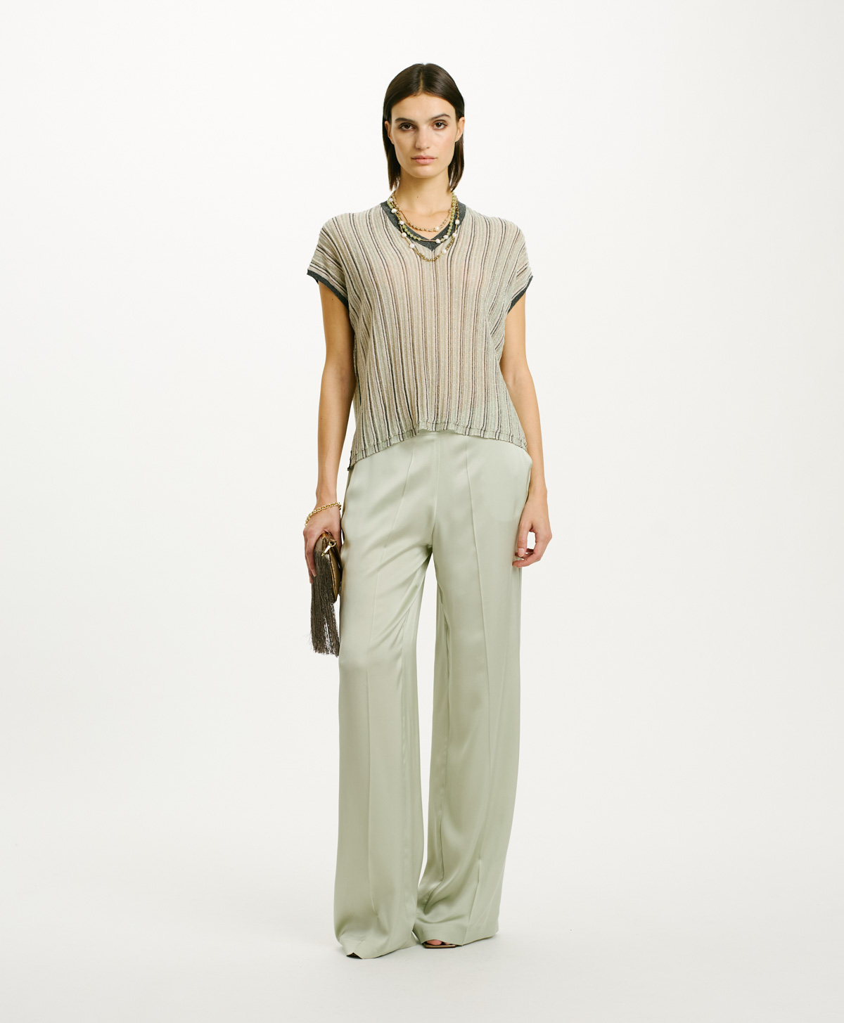 TRICOT ANHUI EN LUREX MULTIRAYURES - EAU MULTICOLORE - Clothing - Momonì