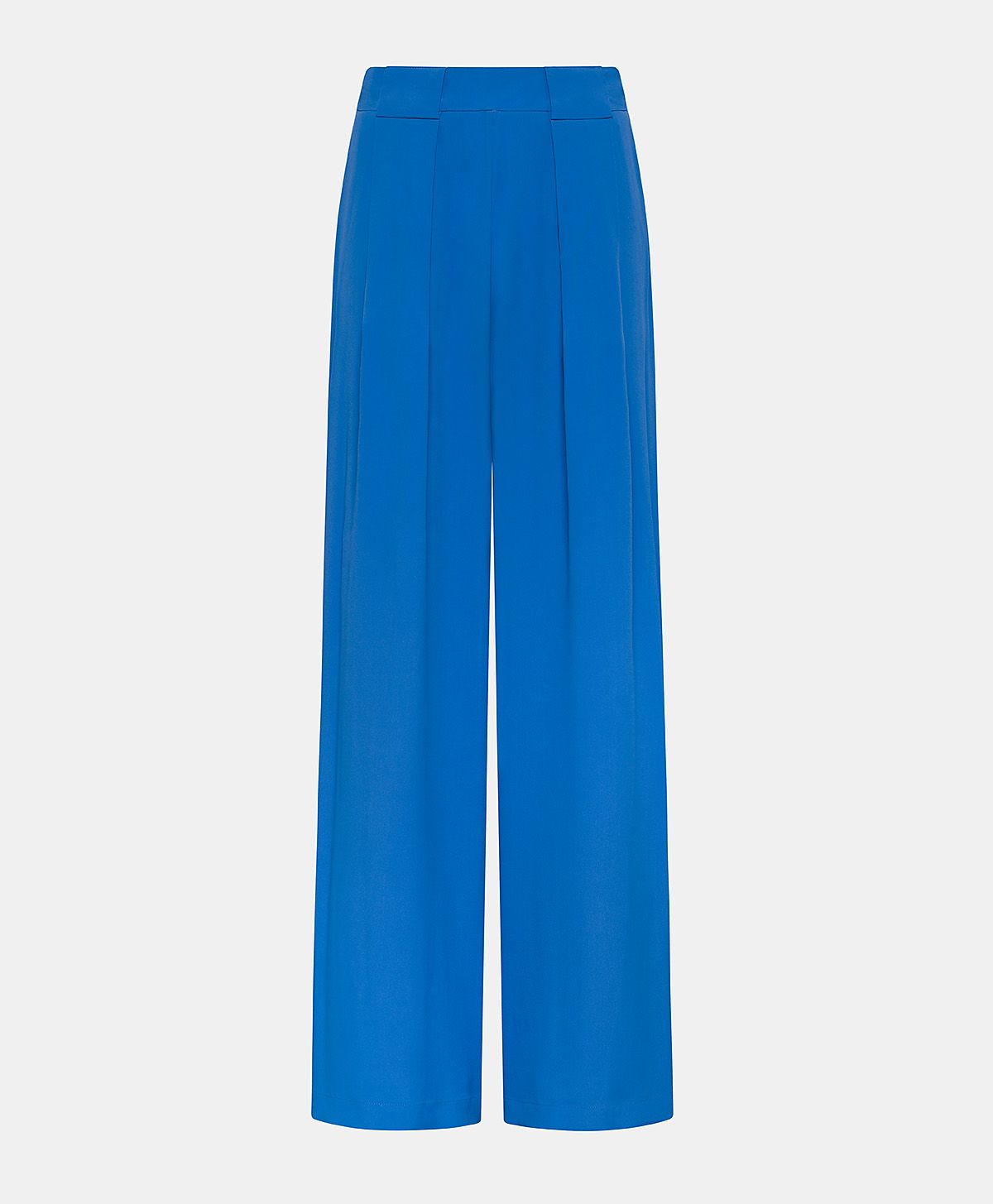 ASPEN PANTS IN SOLID COLOUR ACETATE/SILK - COBALT - Clothing - Momonì