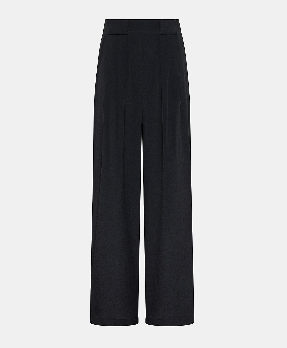 ASPEN PANTS IN SOLID COLOUR ACETATE/SILK - BLACK - Clothing - Momonì