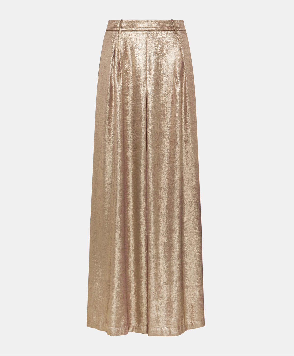 GUAVA PANTS IN FLUID LAMINATED FABRIC - MAUVE - Clothing - Momonì