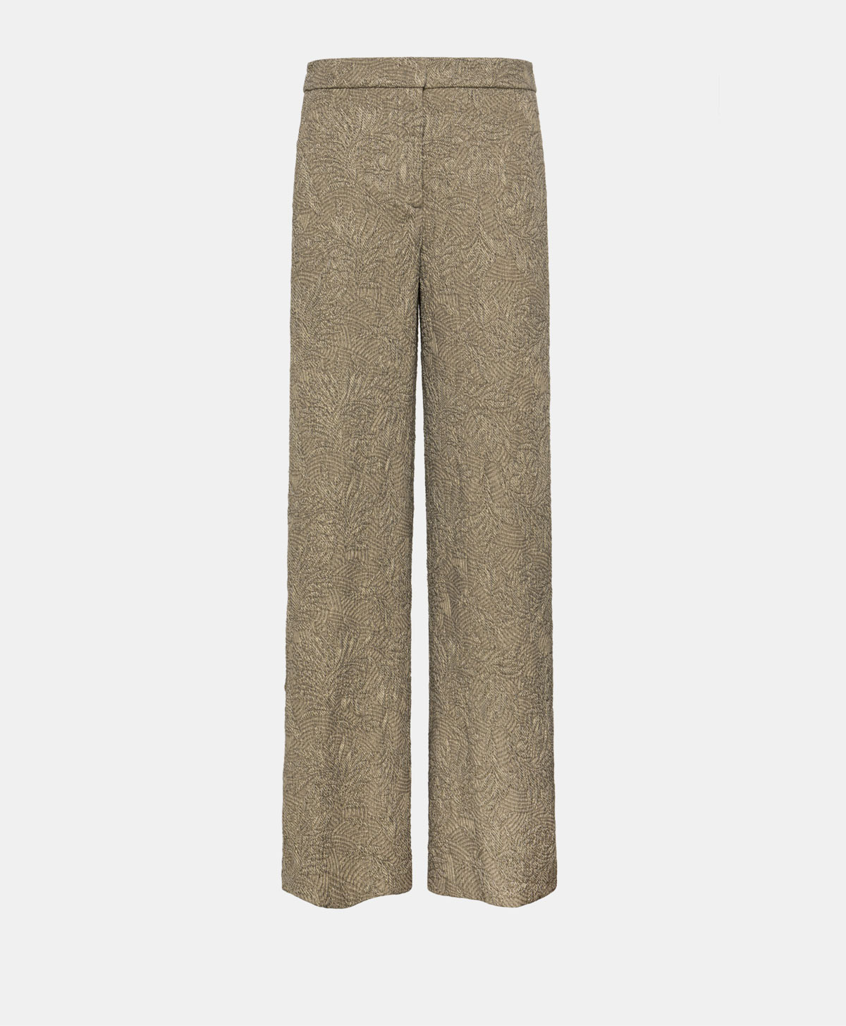 PANTALON JAMBU EN JACQUARD DE COTON - OR/ARGENT - Clothing - Momonì