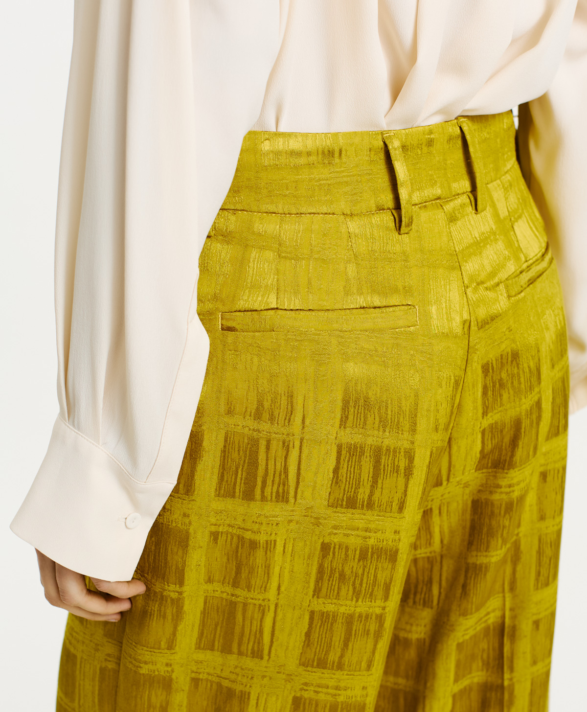 PANTALON MAMAO EN JACQUARD DE VISCOSE - HUILE - Momonì