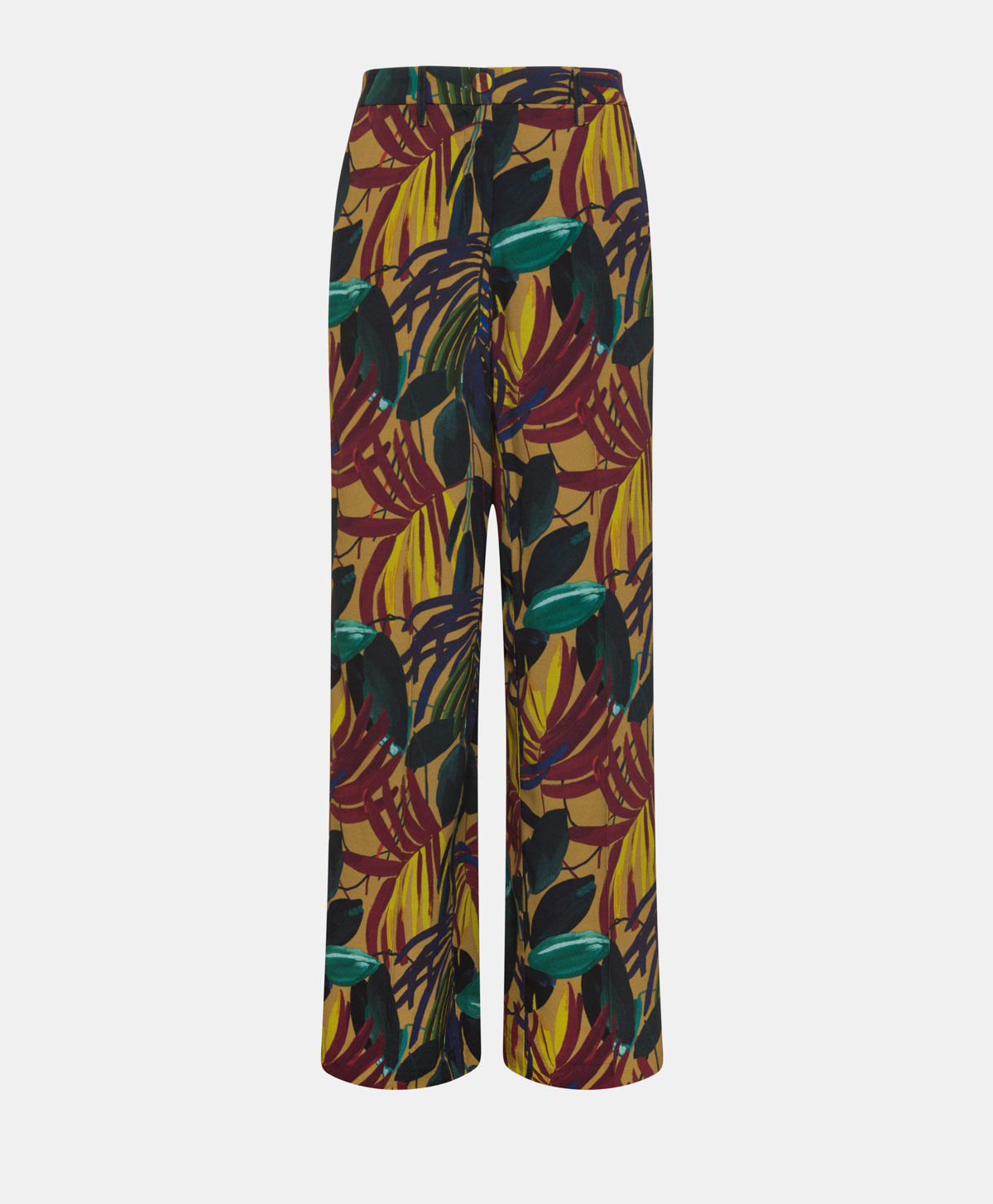 PANTALONI PACU EN CRÊPE DE VISCOSE IMPRIMÉ - HUILE MULTICOLORE - Momonì