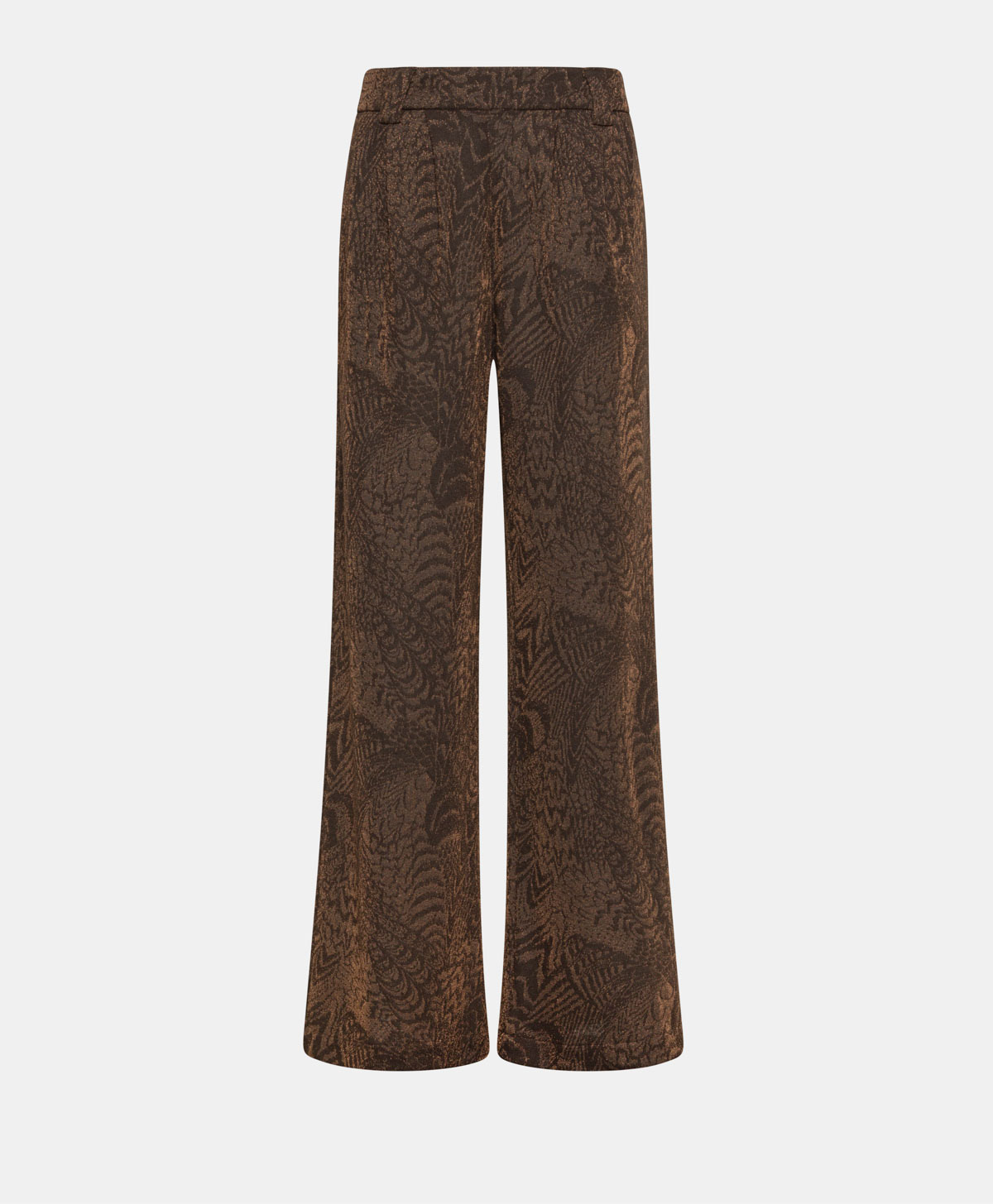 LANZAROTE BIS PANTS IN JACQUARD JERSEY WITH LUREX - CHOCOLATE/COPPER - Clothing - Momonì