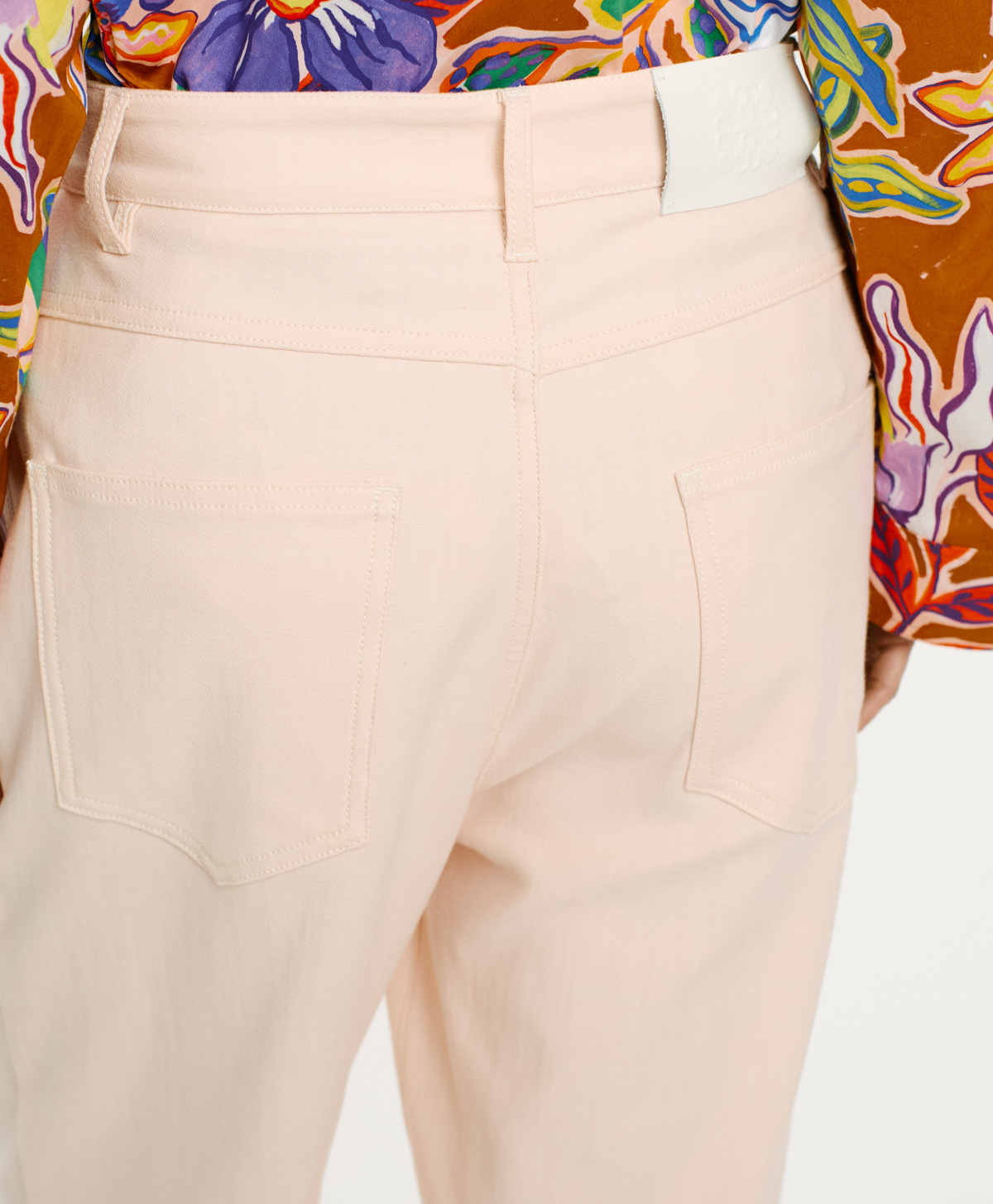 FUCSIA BIS PANTS IN SILK SATIN - BLOSSOM - Momonì