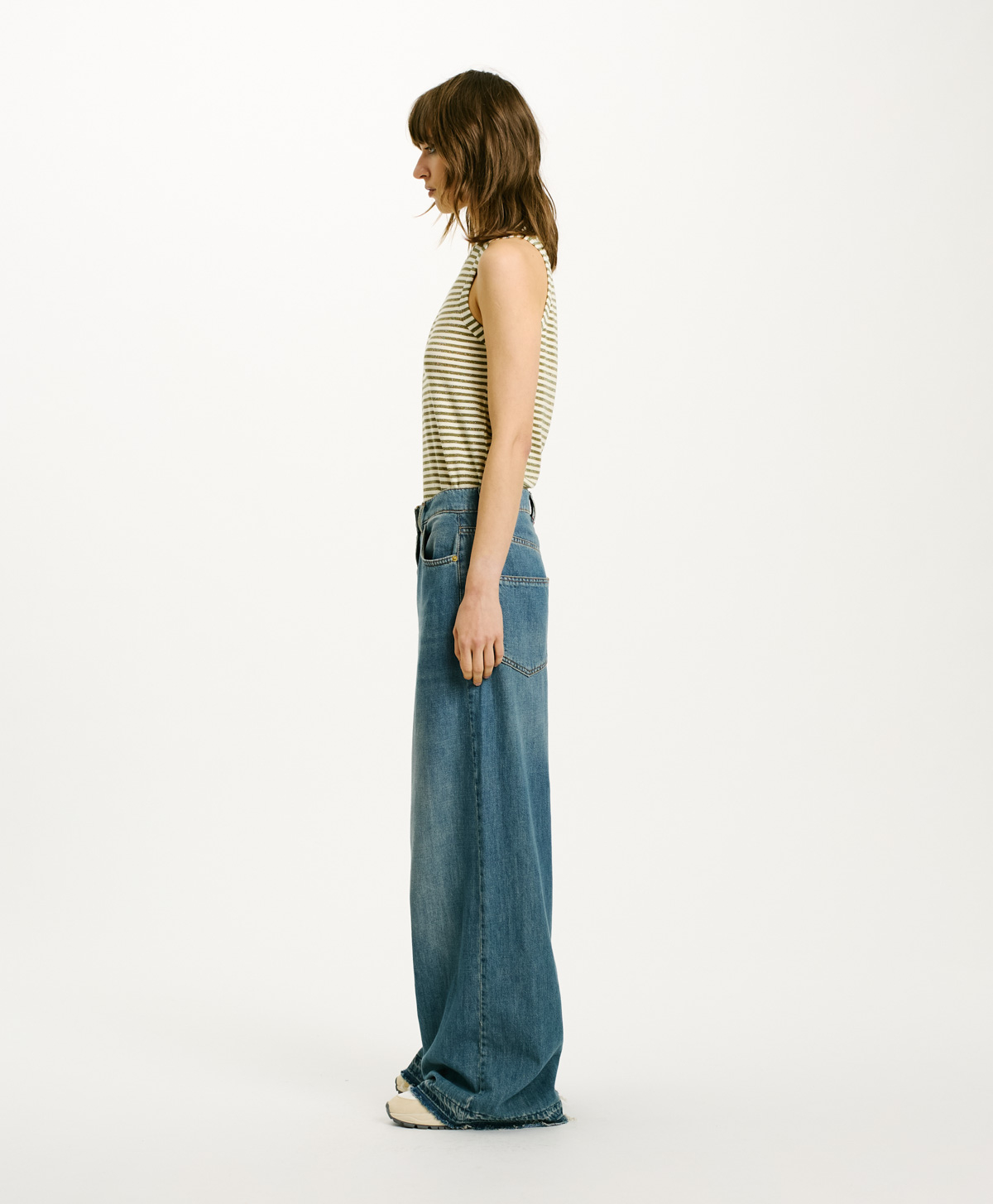 AOKI JEANS IN STONE WASHED DENIM - BLUE JEANS - Momonì