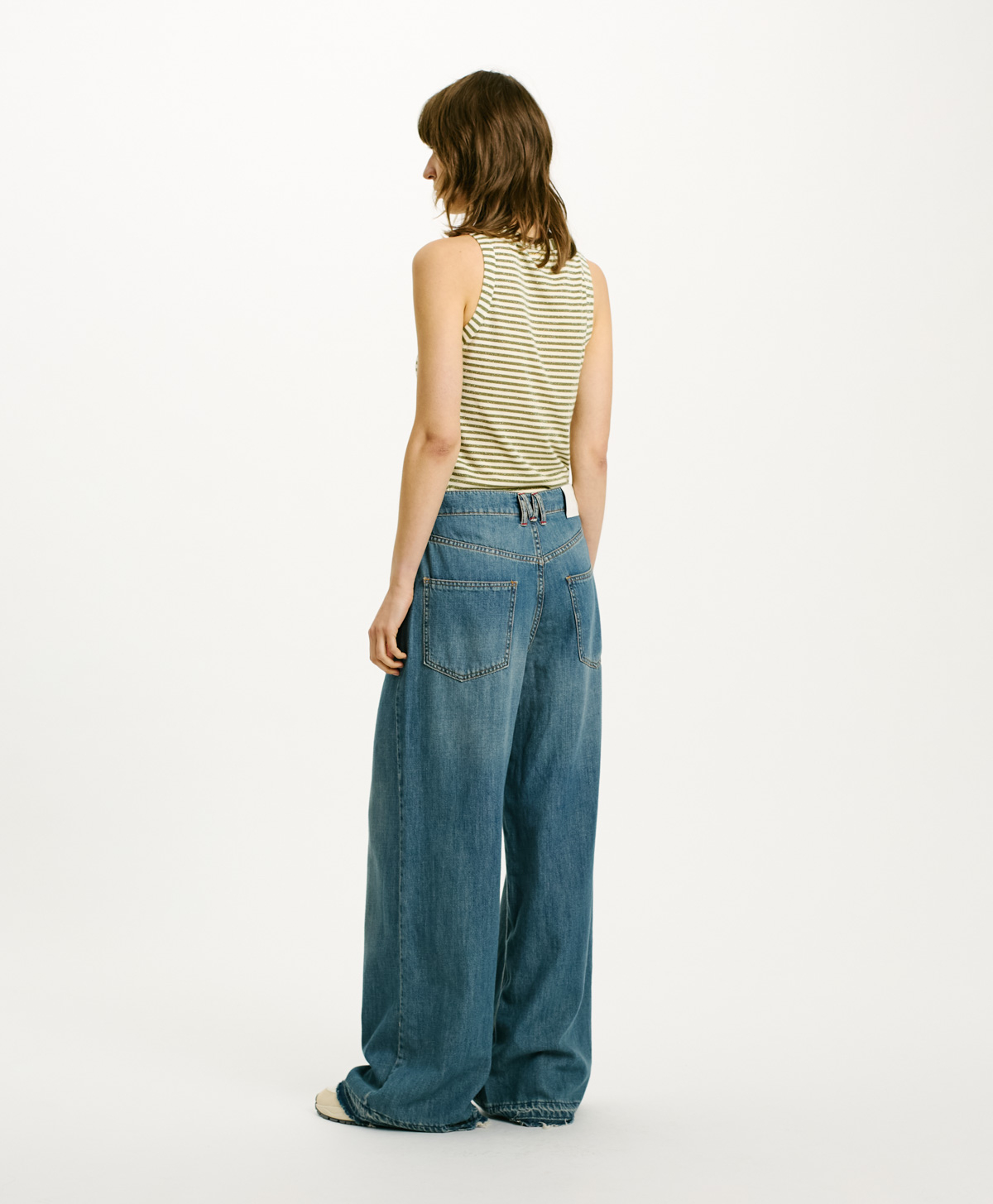 AOKI JEANS IN STONE WASHED DENIM - BLUE JEANS - Momonì