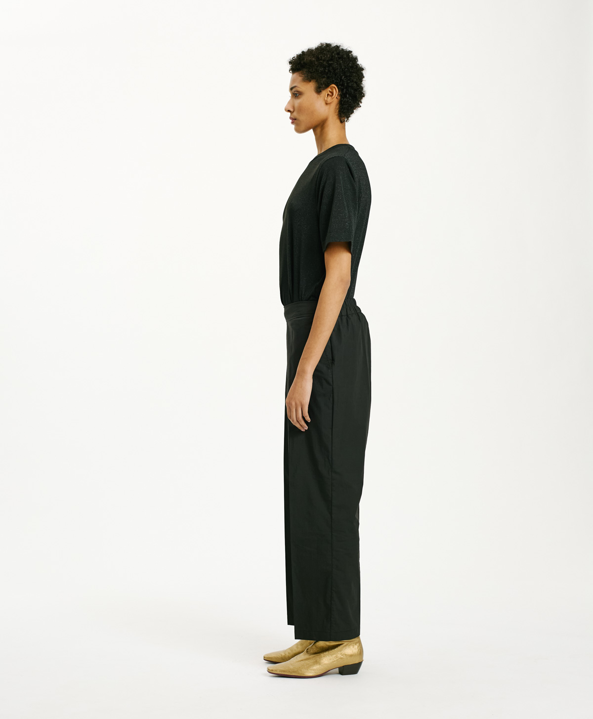 PANTALON OITI EN POPELINE - NOIR - Momonì
