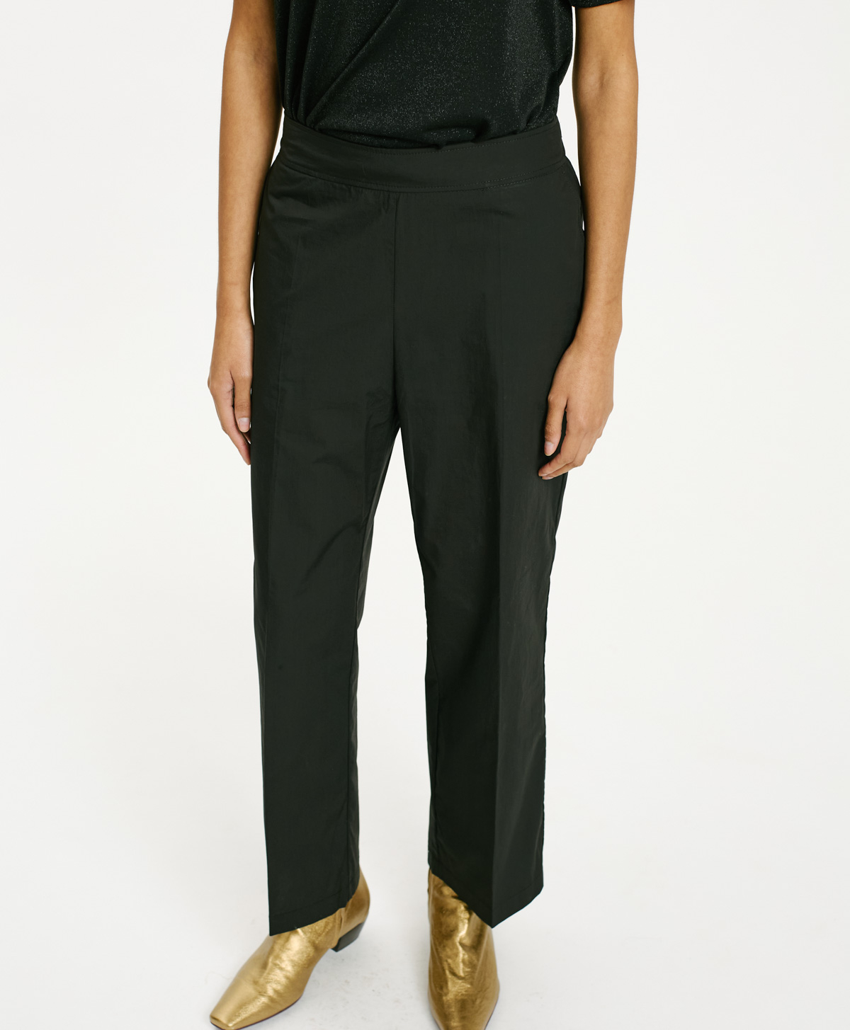PANTALON OITI EN POPELINE - NOIR - Momonì