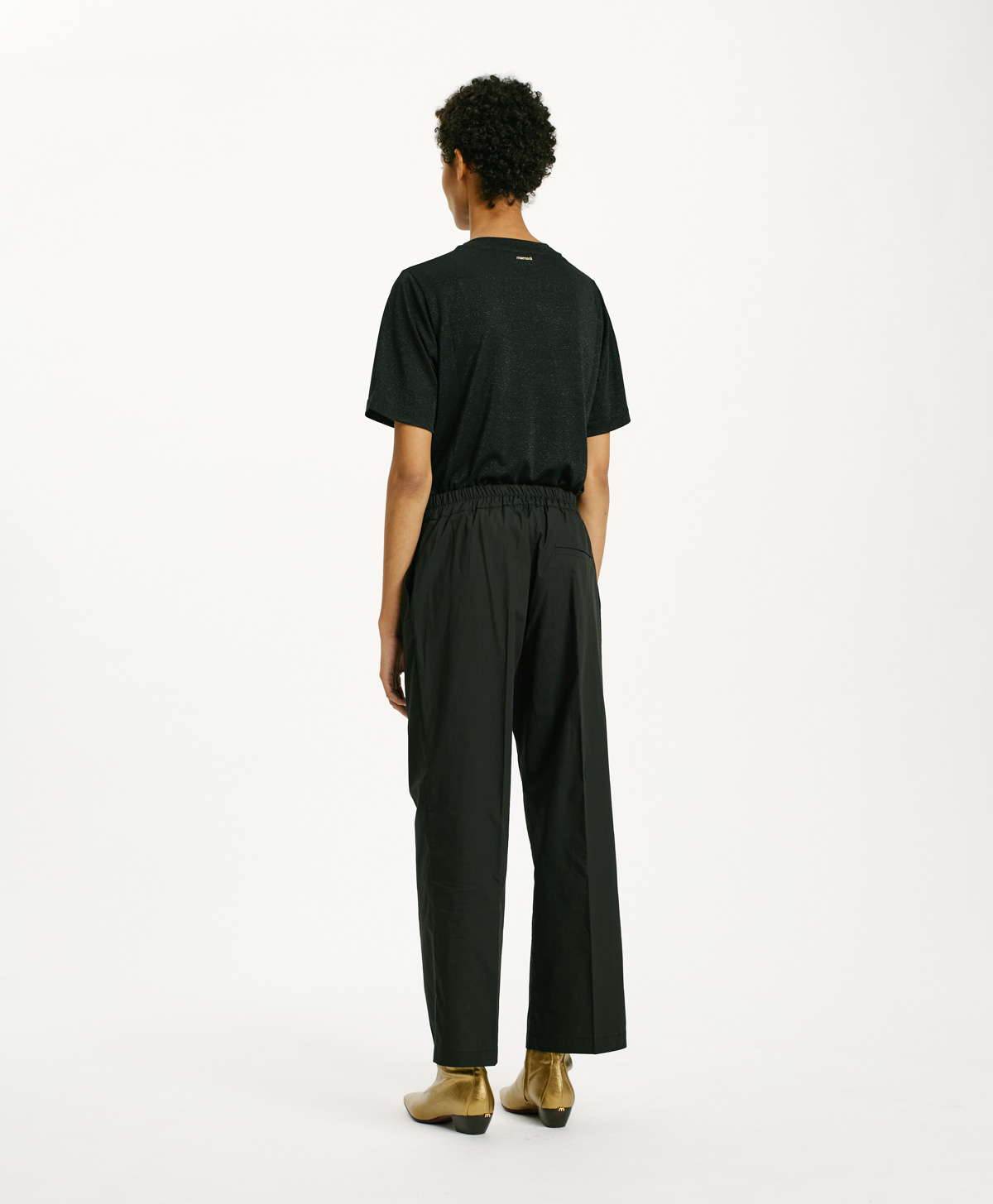 PANTALON OITI EN POPELINE - NOIR - Momonì