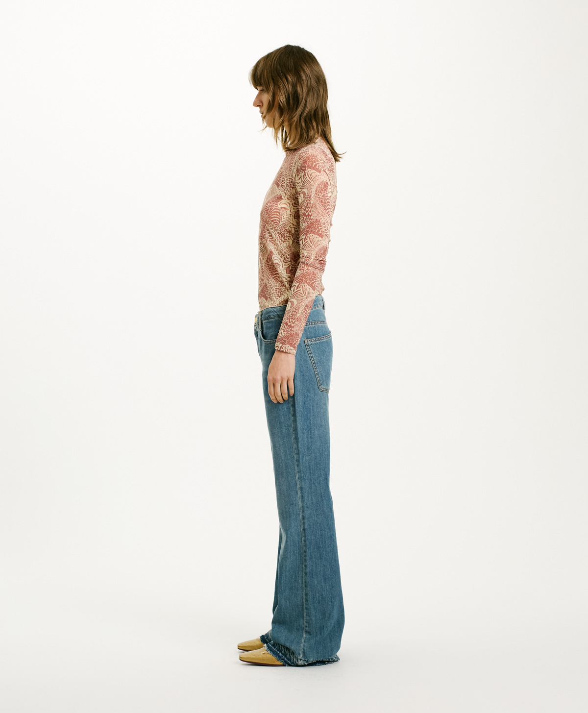 LUIS PANTS IN 8 OZ STONE WASHED DENIM - BLUE JEANS - Momonì