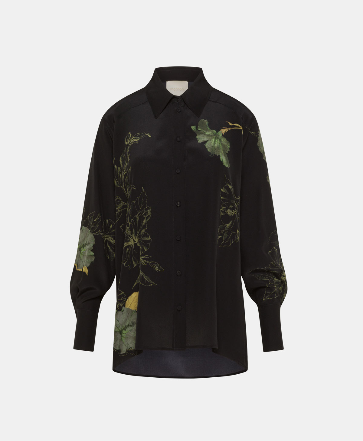 CAMICIA TICUNA IN CREPE DE CHINE - NERO - Clothing - Momonì