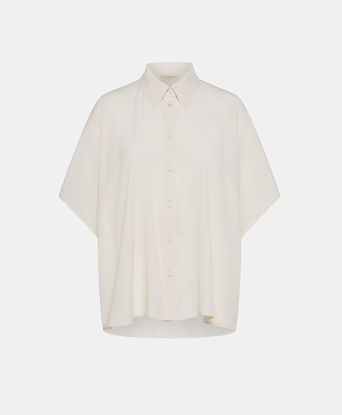 BROOKLYN SHIRT IN SOLID COLOUR ACETATE/SILK - CREAM - Clothing - Momonì