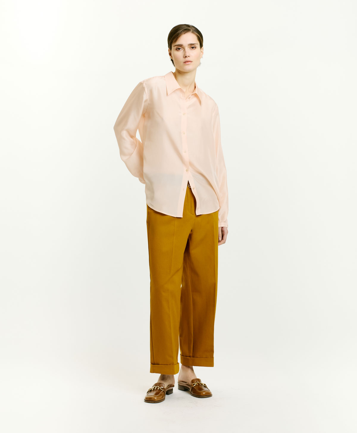 CAMICIA ALICIA IN HABUTAI DI SETA - BOCCIOLO - Clothing - Momonì