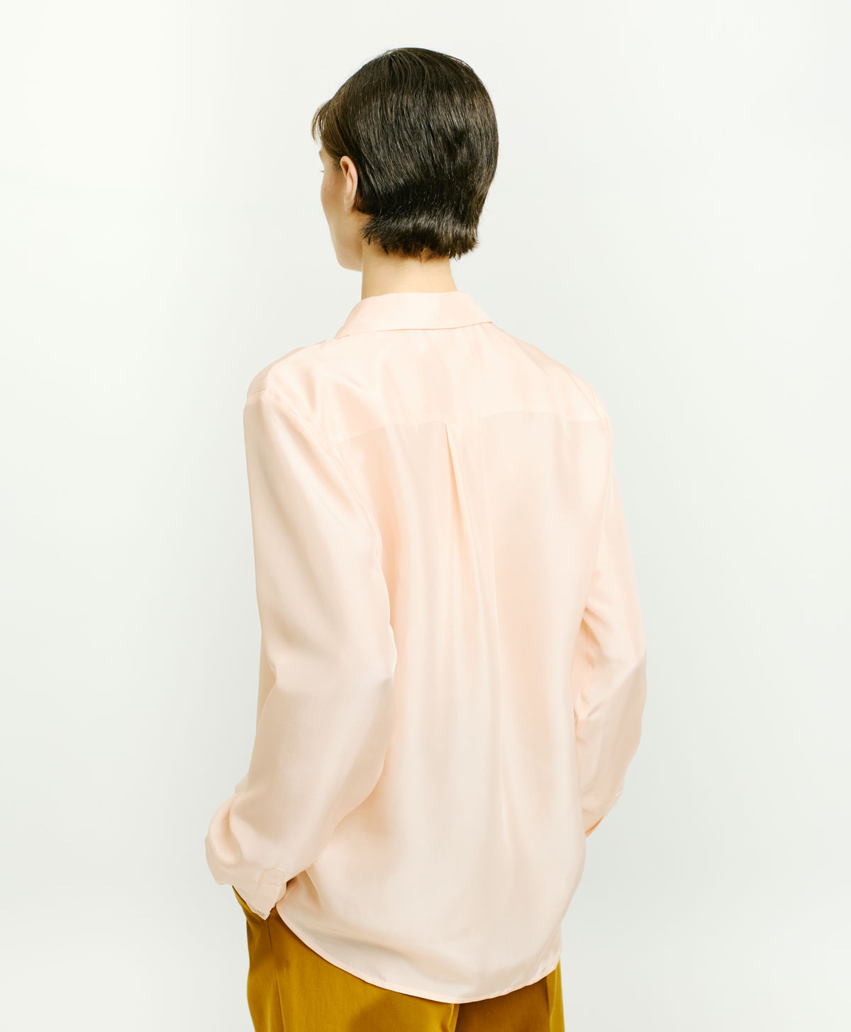 ALICIA SHIRT IN HABUTAI SILK - BLOSSOM - Momonì