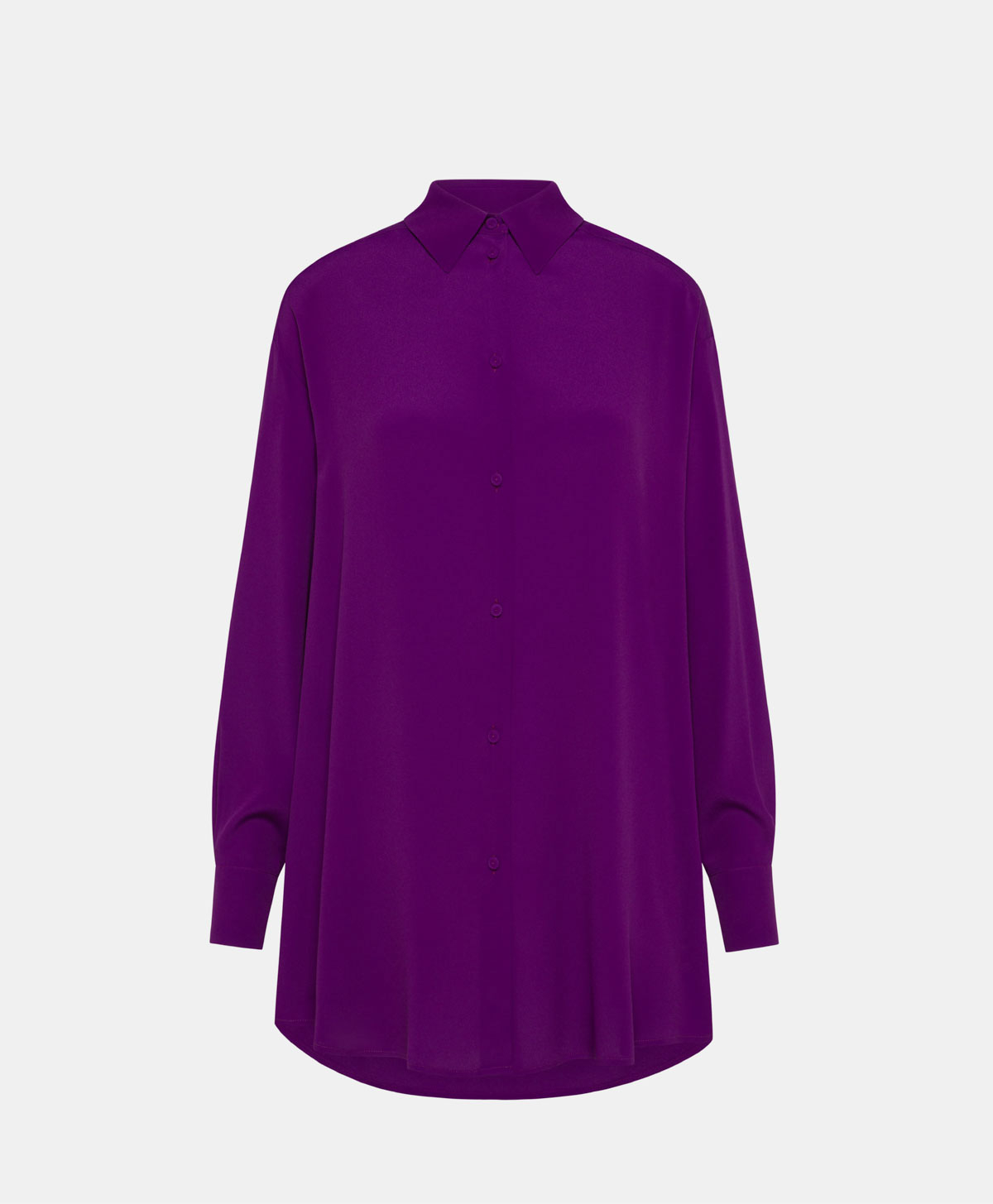 CHEMISIER HAMACAS EN ACÉTATE DE SOIE - VIOLET - Clothing - Momonì