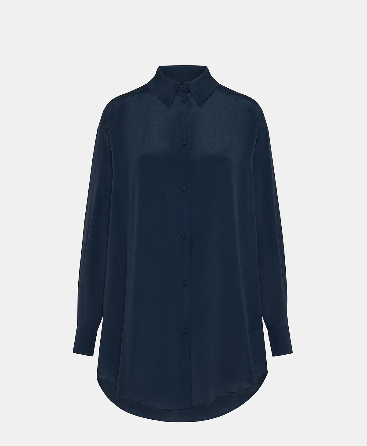CAMICIA HAMACAS IN ACETATO SETA - BLU NOTTE - Clothing - Momonì