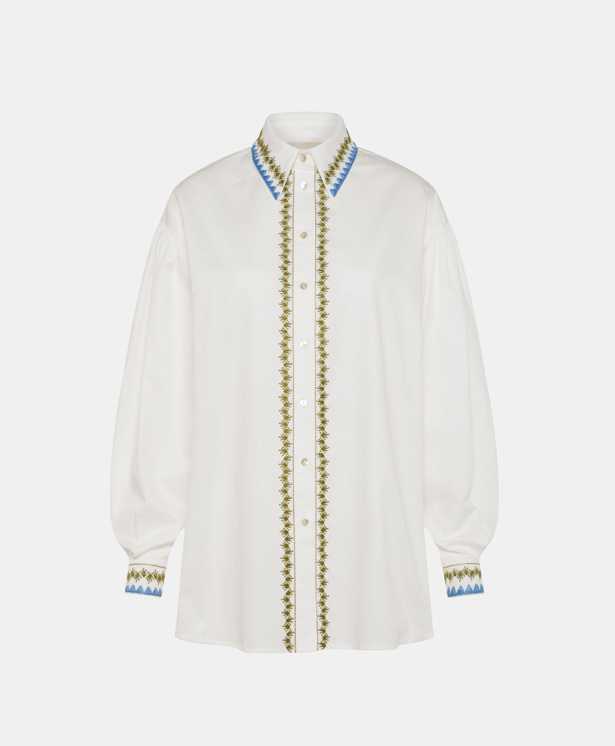 PEDREIRA SHIRT IN EMBROIDERED FIL A' FIL COTTON - WHITE - Clothing - Momonì