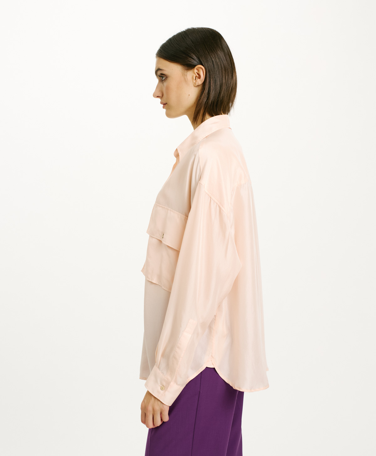 PITANGA SHIRT IN HABUTAI SILK - BLOSSOM - Momonì
