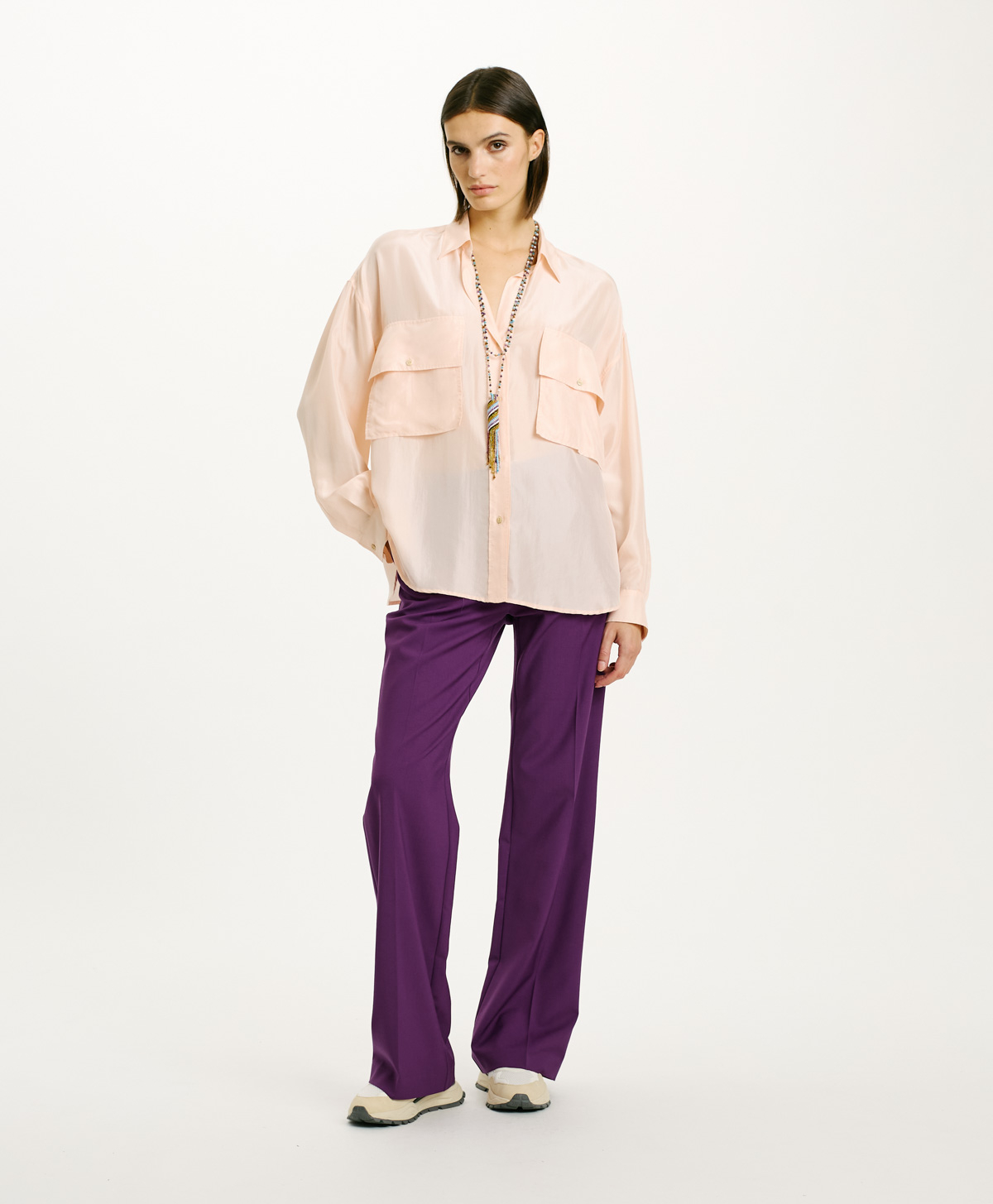 PITANGA SHIRT IN HABUTAI SILK - BLOSSOM - Momonì