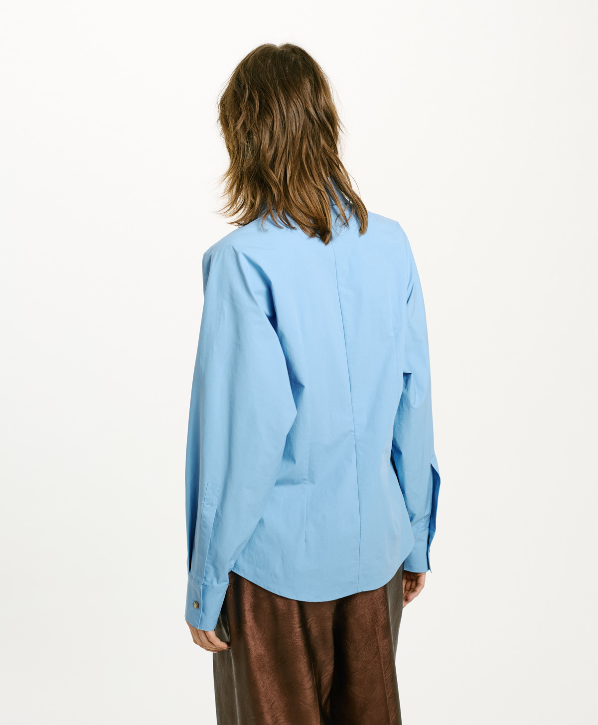 NIL SHIRT IN STRETCH POPLIN - SKY BLUE - Momonì