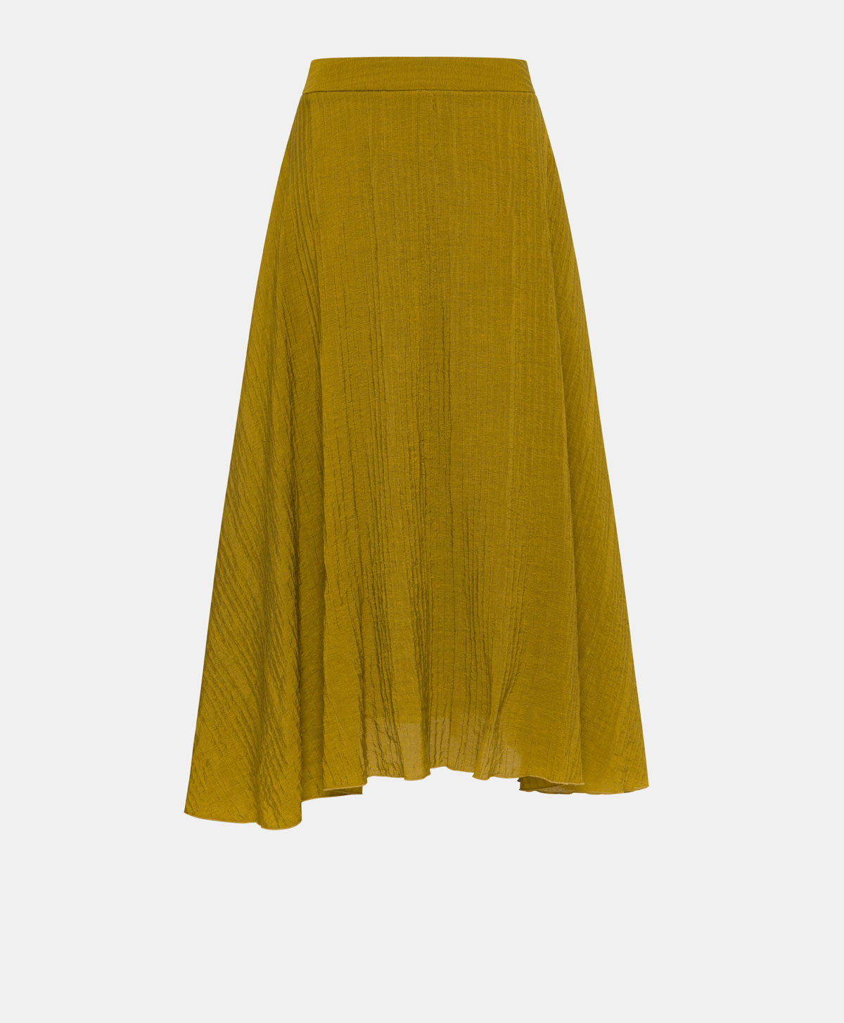 CORRAL SKIRT IN GOFFERED VISCOSE - OIL - Clothing - Momonì