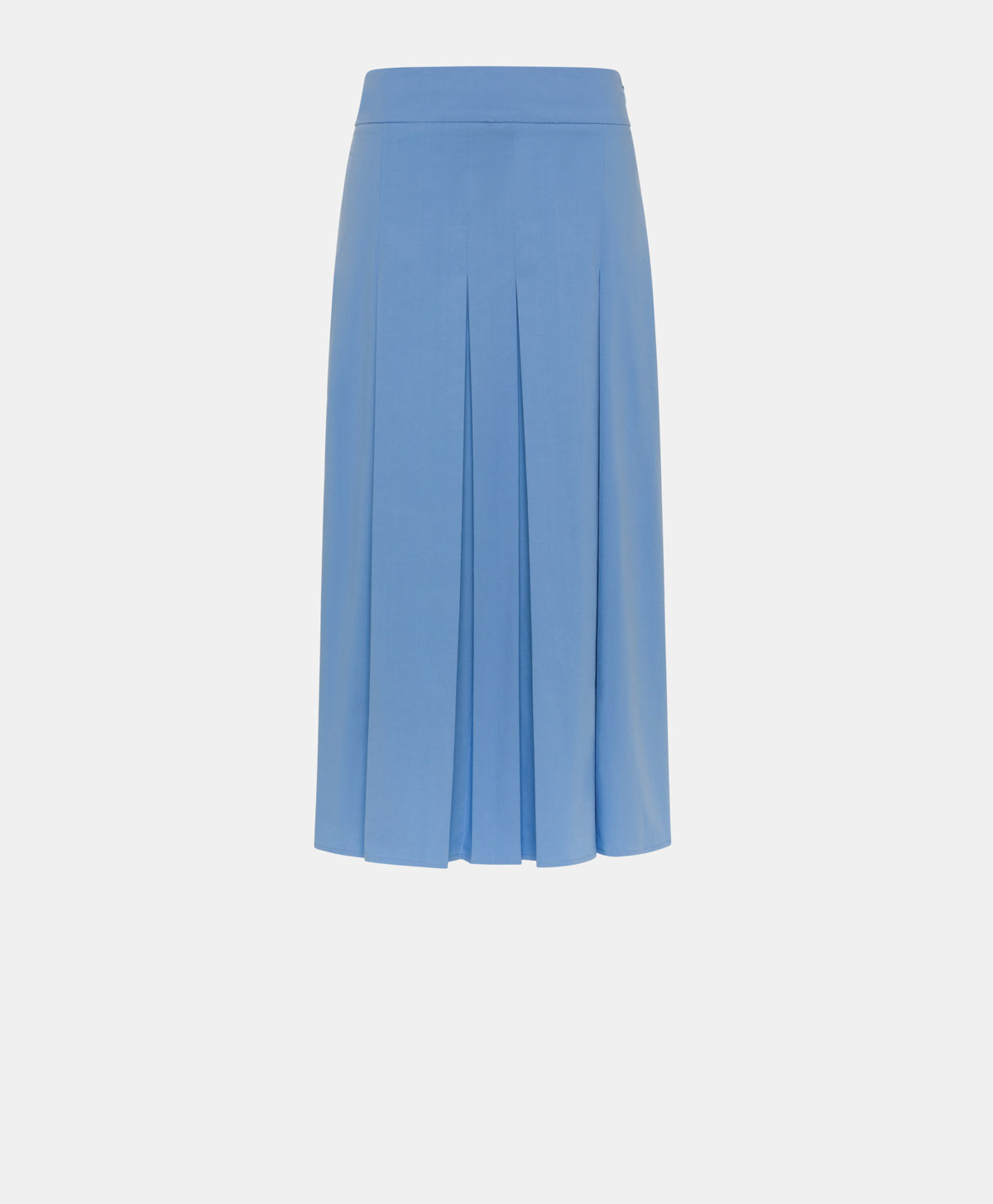 HARUKA SKIRT IN STRETCH POPLIN - SKY BLUE - Clothing - Momonì