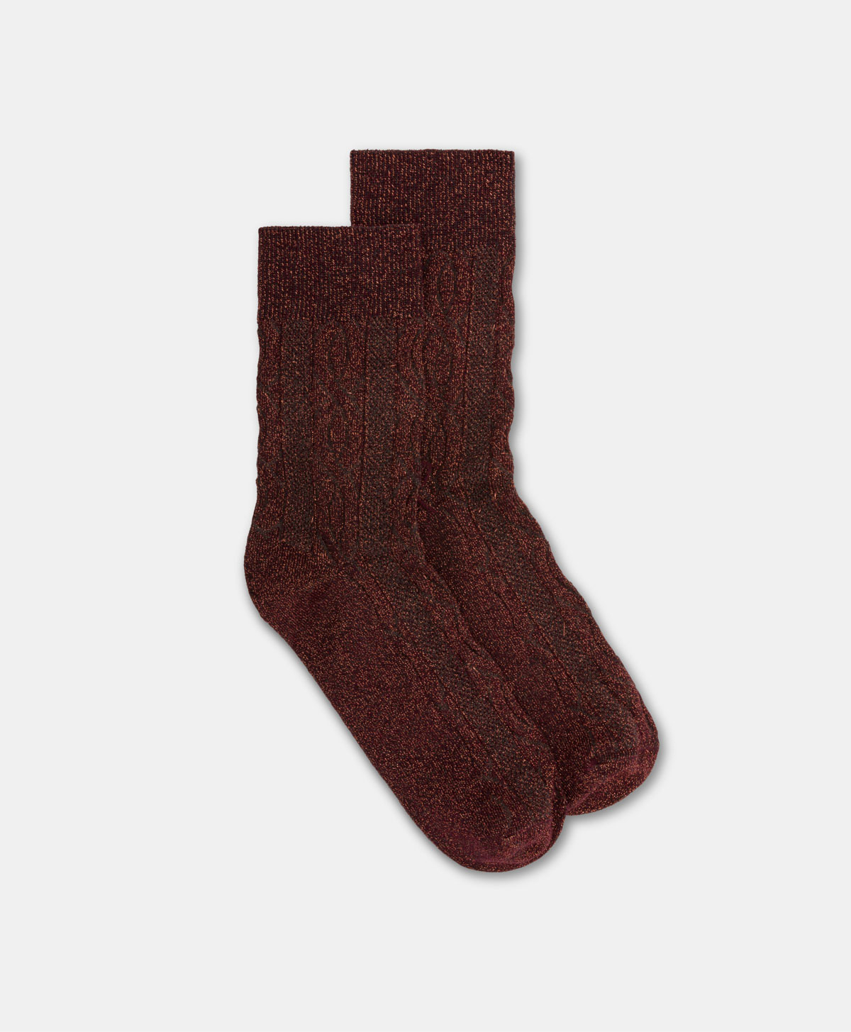CHAUSSETTES NINFEA TRESSE LUREX - BORDEAUX - Shoes and accessories - Momonì