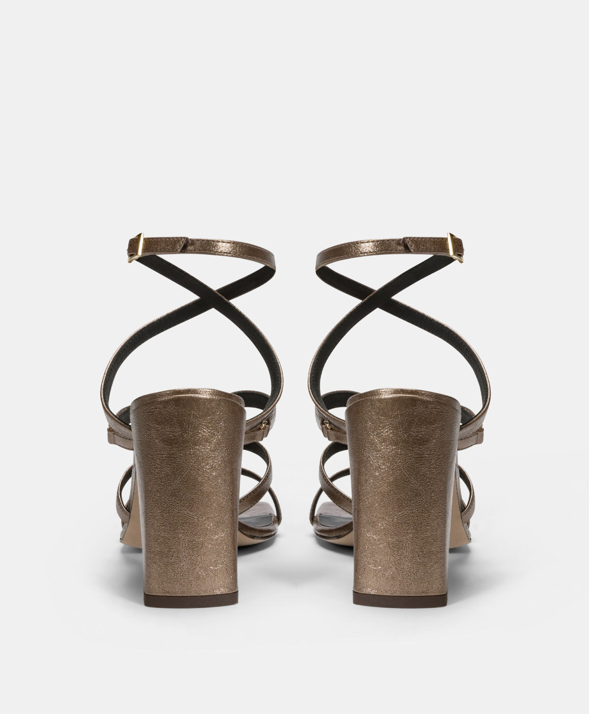 CHAUSSURE MARISOL EN ÉCO-CUIR LAMINÉ - BRONZE - Momonì
