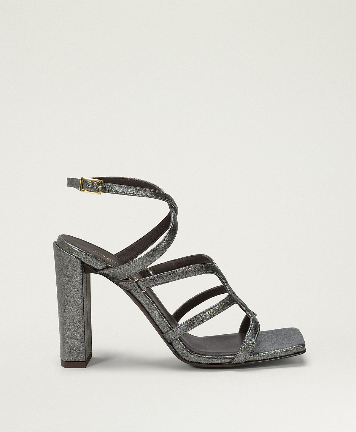 MARISOL SHOES IN LAMINATED ECO-LEATHER - SILVER GREEN - Momonì