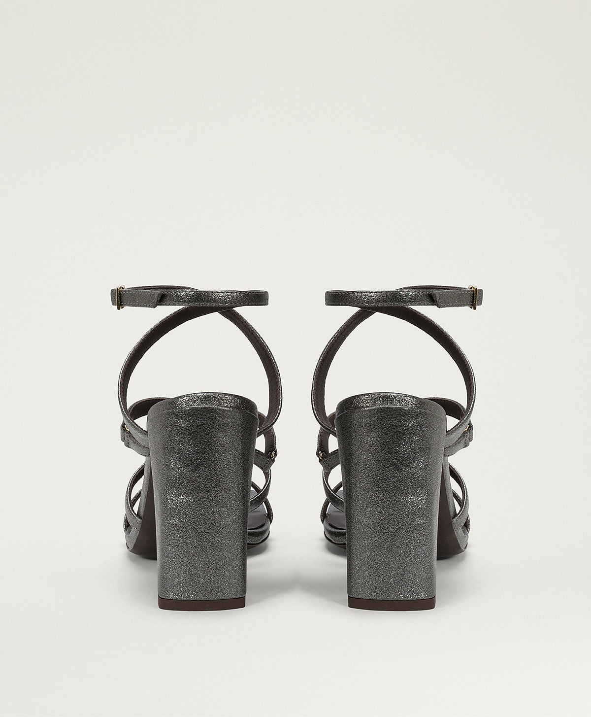 MARISOL SHOES IN LAMINATED ECO-LEATHER - SILVER GREEN - Momonì