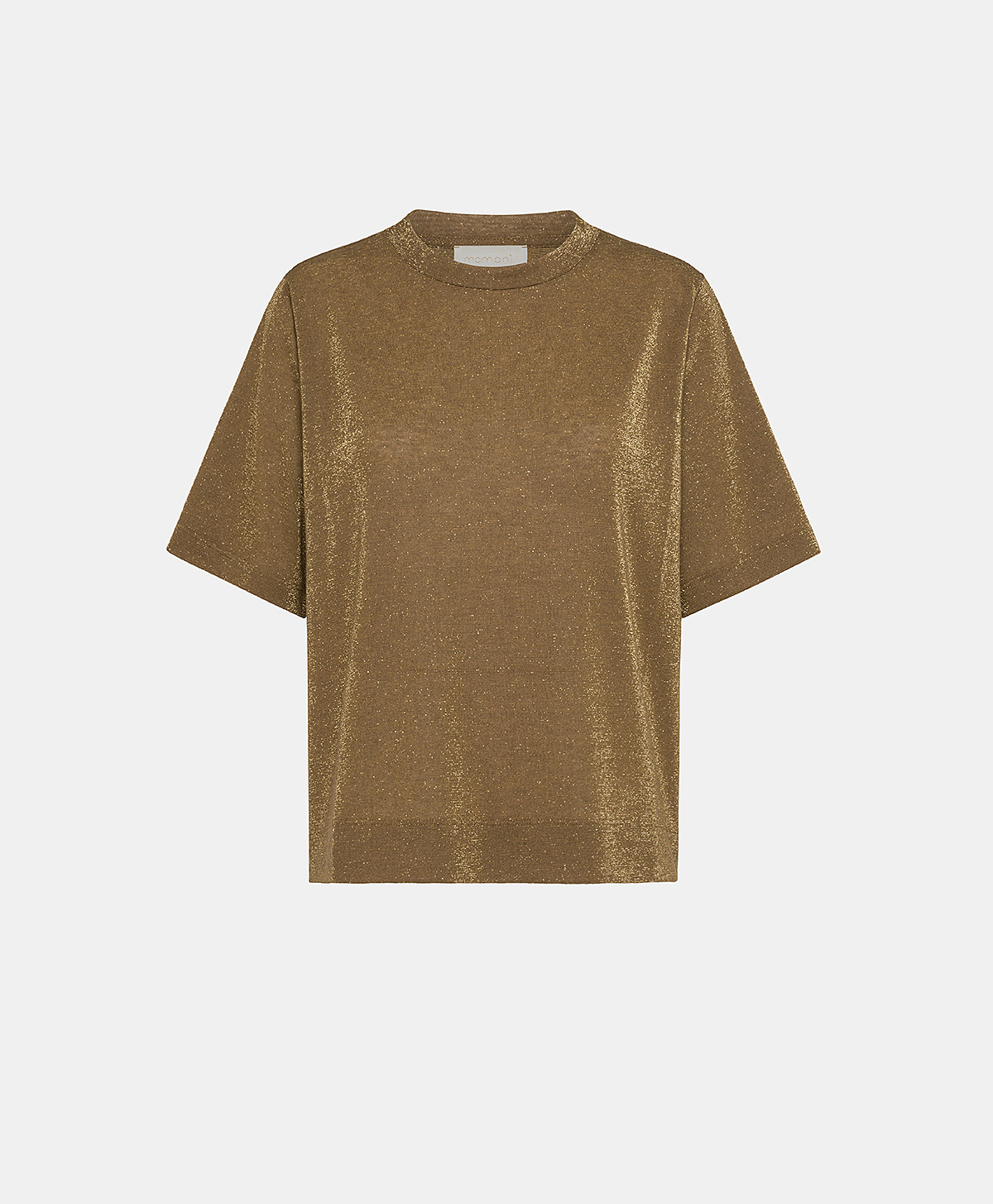 IORA T-SHIRT IN JERSEY LUREX - CIGAR BROWN - Clothing - Momonì