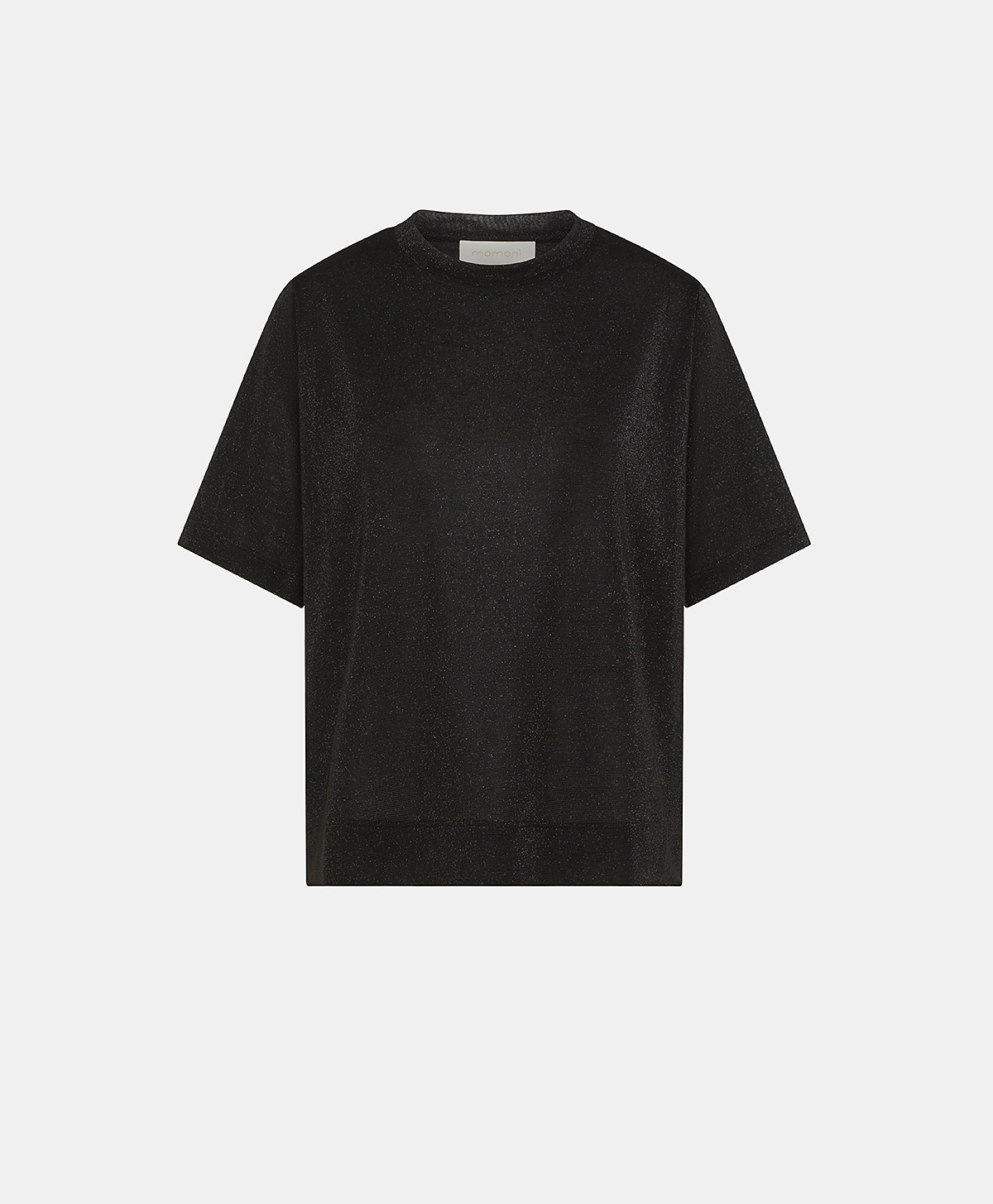 IORA T-SHIRT IN JERSEY LUREX - BLACK - Clothing - Momonì