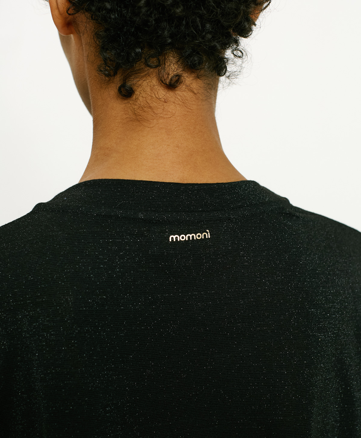 TSHIRT IORA IN JERSEY LUREX - NERO - Momonì