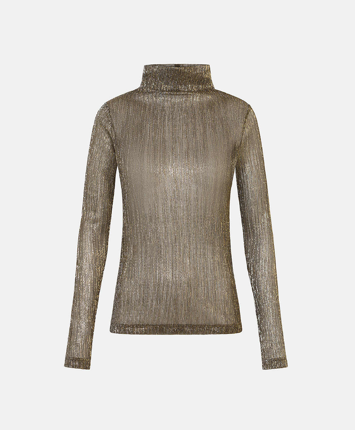 INE T-SHIRT IN LUREX - BLACK/GOLD - Momonì